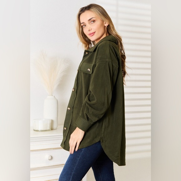 Heimish Cozy Girl Button Down Shacket - Picture 4 of 7